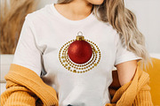 Red Gold Christmas Ornaments Clipart, an Illustration by SVGArt (Thumbnail 4 of 8)