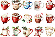 Retro Christmas Hot Cocoa Mugs, an Illustration by Designking (Thumbnail 3 of 5)