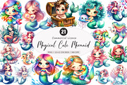 Magical Cute Mermaid PNG, an Illustration by SinaCreation (Thumbnail 1 of 5)