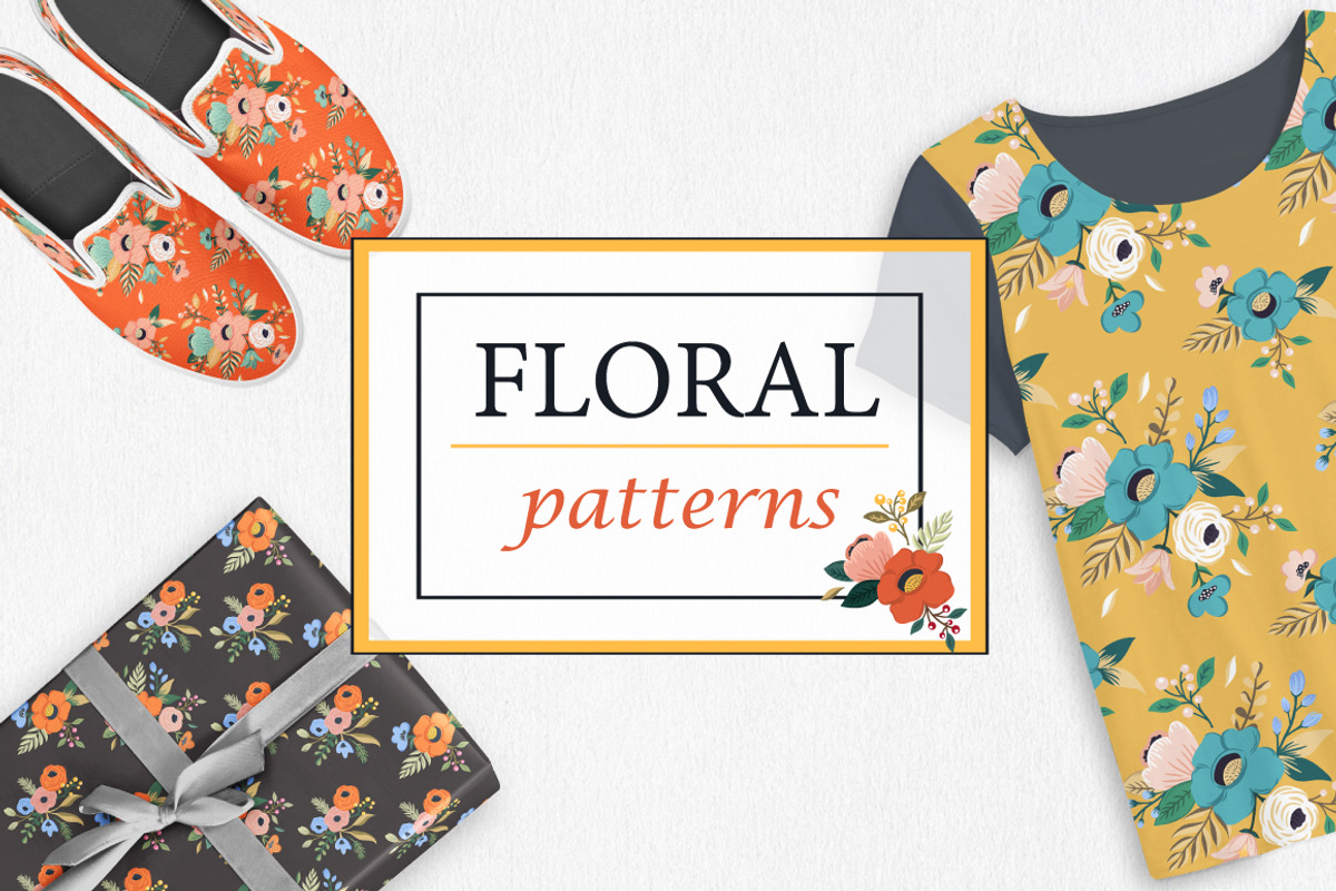Hand Drawn Flower Patterns, a Pattern Graphic by Dasha_D (Photo 3 of 8)