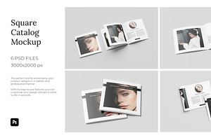Square Catalog Brochure Mockup