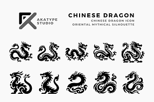 Chinese Dragon Icon Vector, an Icon by Akatype Studio