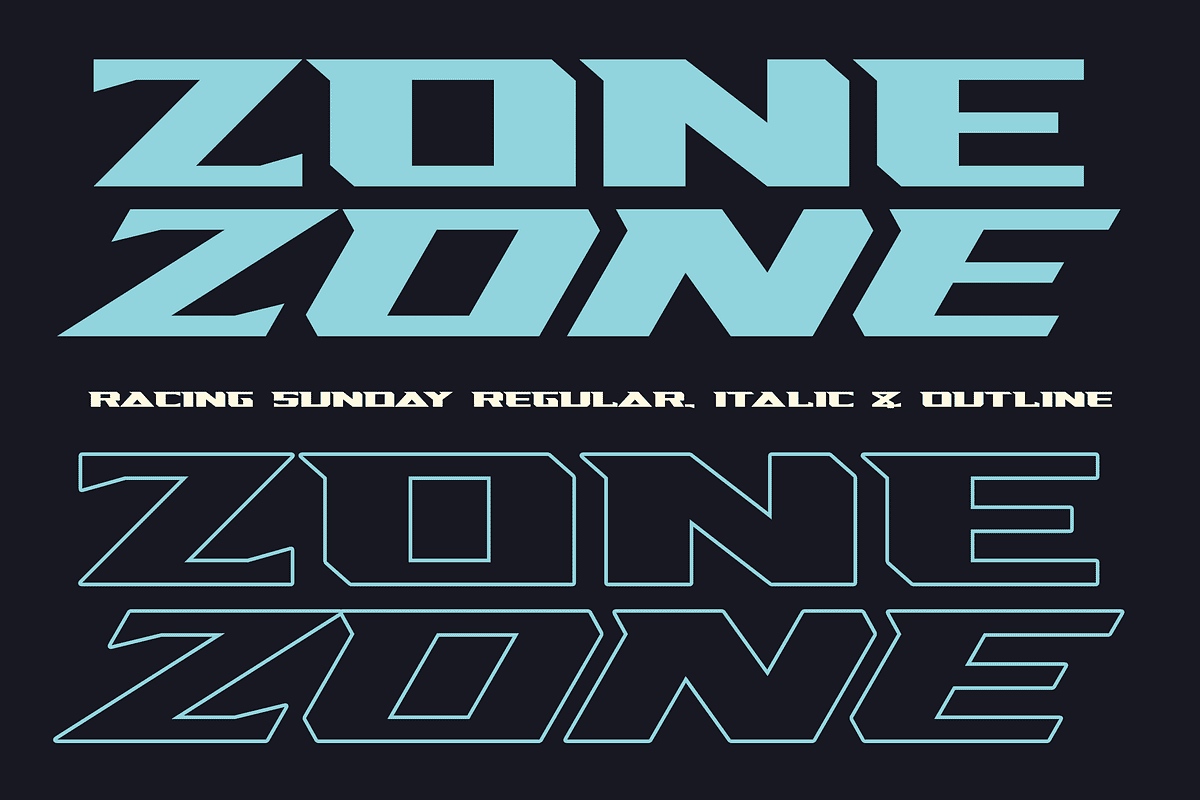 Racing Sunday, a Sans Serif Font by ahweproject (Photo 6 of 9)