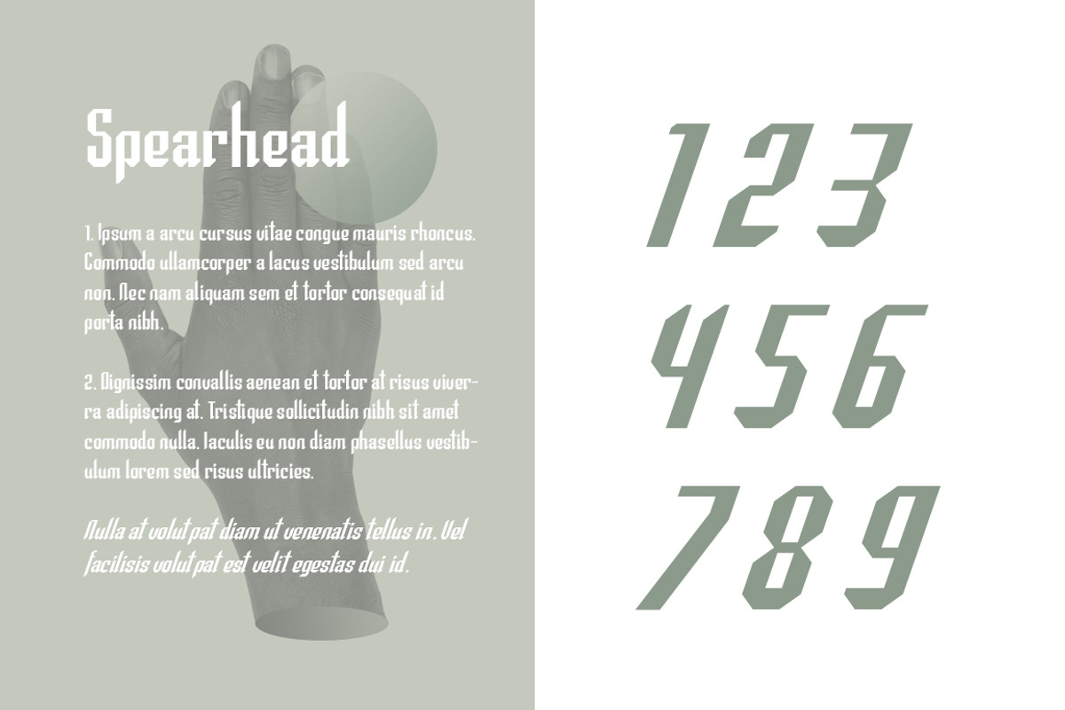 Spearhead Typeface | Font preview 3