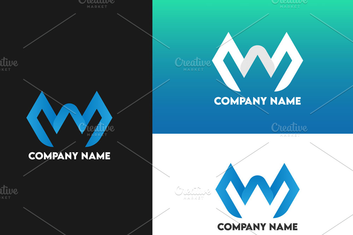 Modern mw letter mark logo template, a Branding & Logo Template by graphics city