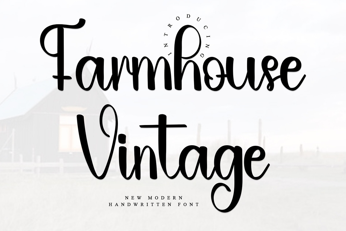 Farmhouse Vintage, a Handwritten Font by InermediaSTUDIO (Photo 1 of 7)
