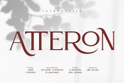 Atteron-Elegant Serif Font, a Serif Font by din-studio.com (Thumbnail 1 of 16)