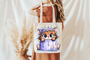 Whimsical Birthday cat Clipart, a Seasonal Illustration by Designworld (Thumbnail 8 of 9)
