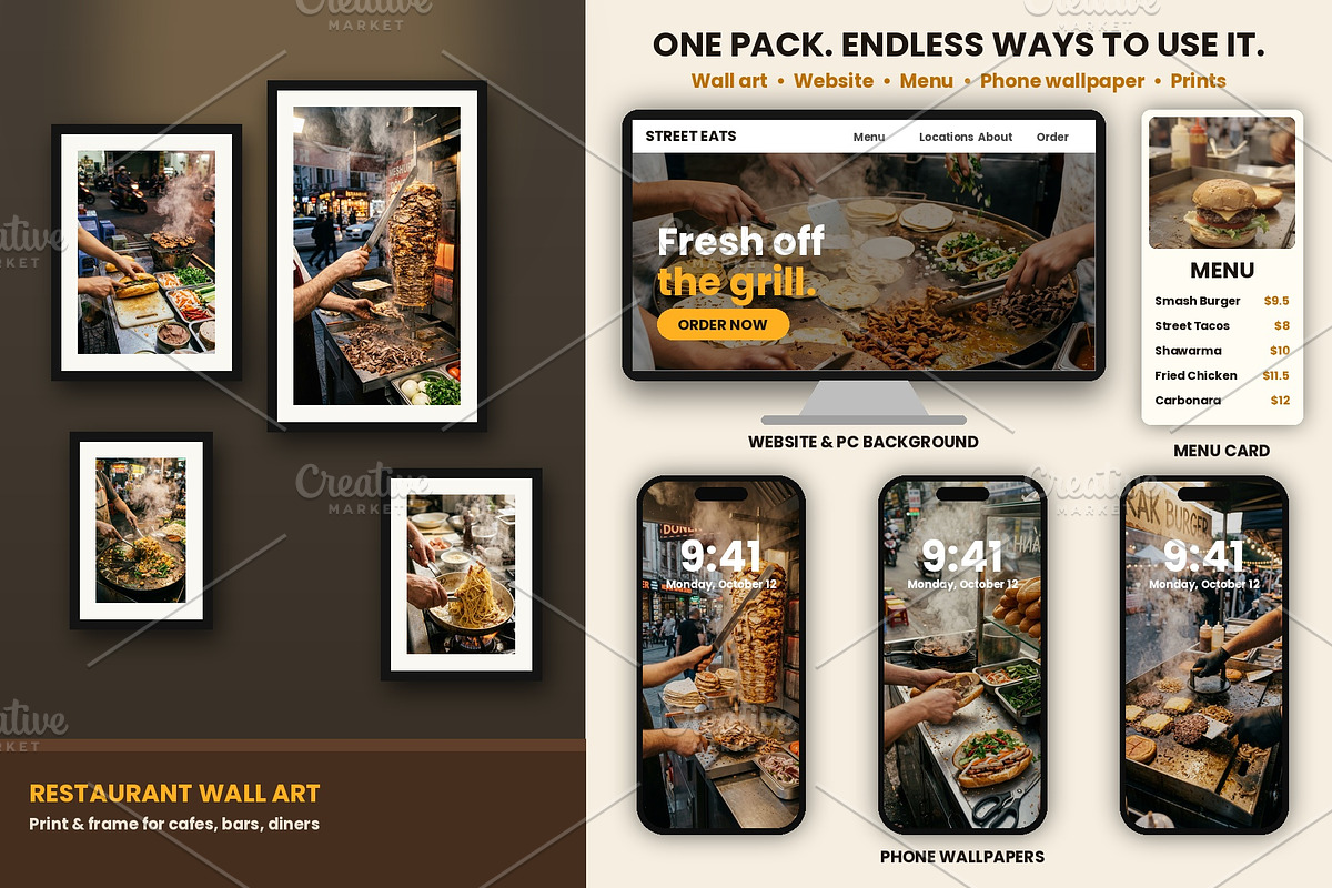 Street Food Grill Photography Bundle, a Food & Drink Photo by 3d_model_tifotizi (Photo 5 of 6)