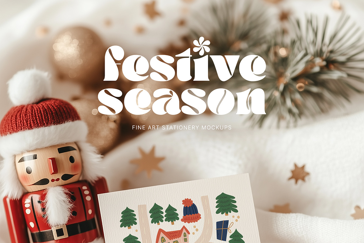Festive Season Christmas Card Mockup, a Product Mockup by Muse Mockups (Photo 6 of 15)