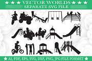 Kids Playground Svg, Playground Svg, an Object Graphic by VectorWorlds (Thumbnail 1 of 3)