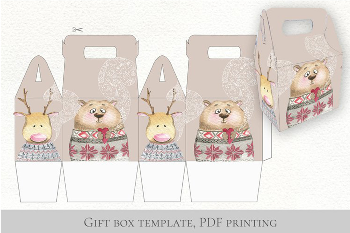Cute animals in warm winter fabric, an Animal Illustration by Love Watercolor Store (Photo 7 of 8)