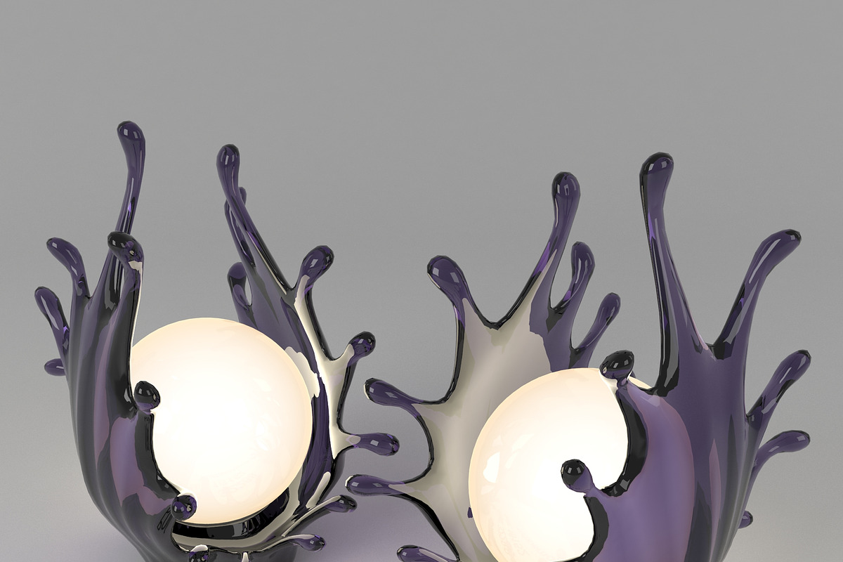 Table lamp Splash Design, an Object 3D Model by 3D Models by Obshansky (Photo 5 of 16)
