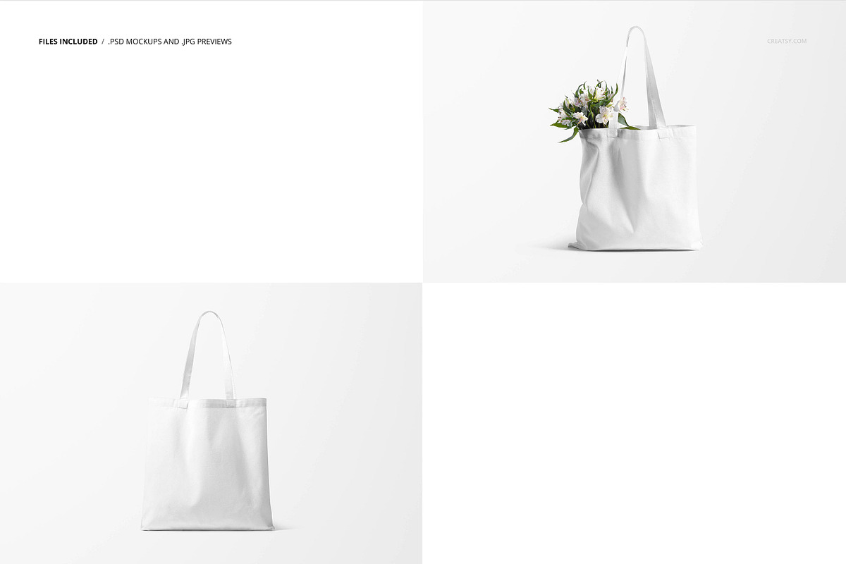 Tote Bag Mockup Set 2, a Packaging Mockup by Creatsy (Photo 2 of 8)