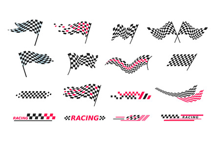 Racing checkered flags. Rally race, a Transportation Illustration by Stock-Smart-Start
