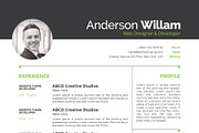 Resume CV with Word & PPT, a Resume Template by Design'sTRIBE (Thumbnail 5 of 5)
