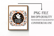 Spooky Wishes, Cute Halloween Ghost, an Illustration by Libby Wishes (Thumbnail 3 of 6)