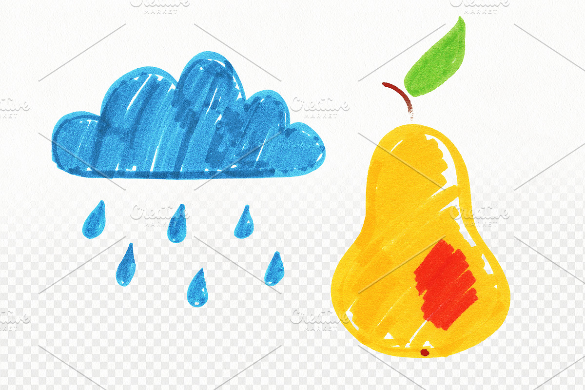 Child Drawings collection, an Object Graphic by Sonya Illustrations (Photo 6 of 6)