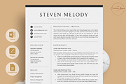 Resume/CV - The Melody, a Resume Template by CreativeLandStudio (Thumbnail 1 of 9)