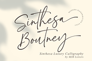 Sinthesa Boutney – Luxury Handwritte, a Script Font by MJB Letters (Thumbnail 1 of 12)