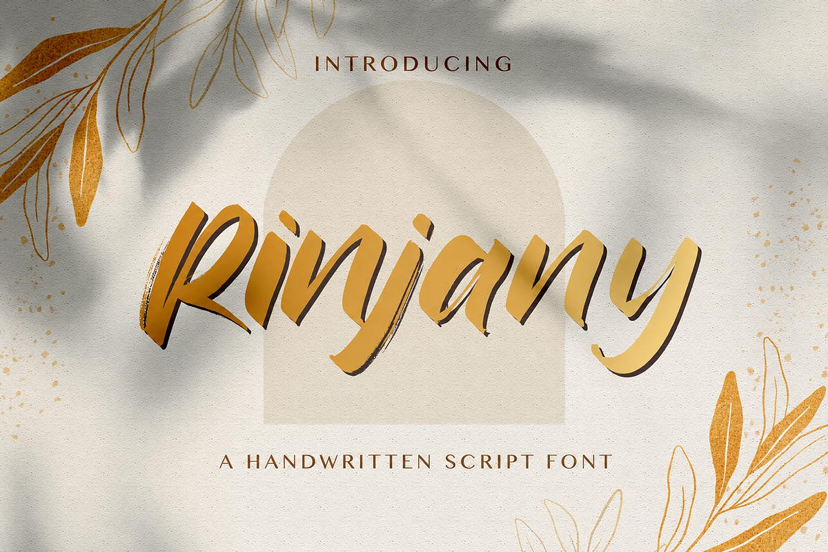 Rinjany - Textured Brush Font, a Script Font by StringLabs (Photo 1 of 11)