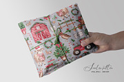 Christmas Farm seamless pattern, a Pattern Graphic by SirenaArt (Thumbnail 11 of 13)
