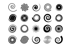 Spirals. Twisted swirl, circle twirl, a Decorative Illustration by YummyBuum