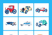 Animated Antique Car Vectors, a Duotone Icon by Prosymbols (Thumbnail 8 of 14)