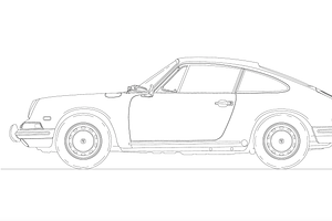 Porsche 912 illustration, a Transportation Illustration by frizio