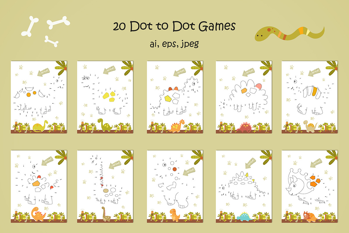 Dinosaurs Games Activities for Kids, an Animal Illustration by Nursery Art (Photo 5 of 11)