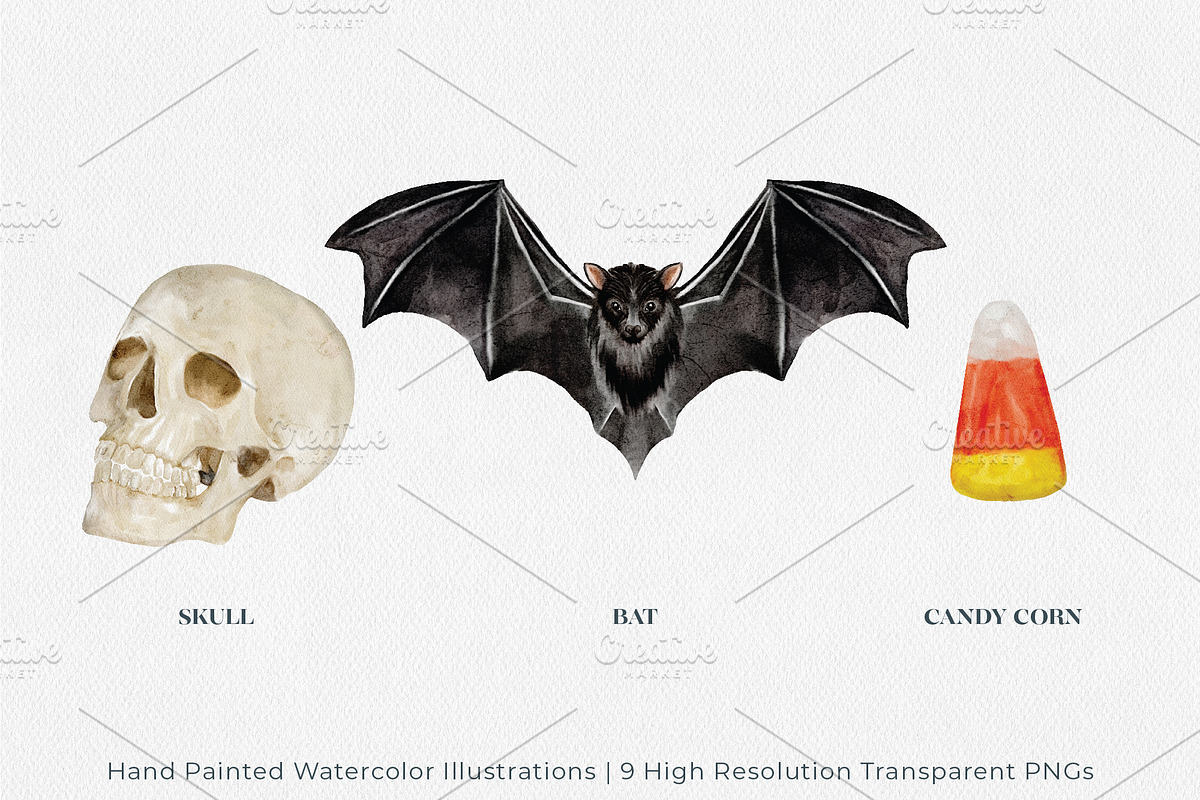 Halloween Watercolor Illustrations, an Illustration by Jeanette Pidi Design (Photo 3 of 5)