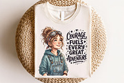 Courage Fuels Adventure Aviator Girl, a Seasonal Illustration by CraftArtStudio (Thumbnail 4 of 4)