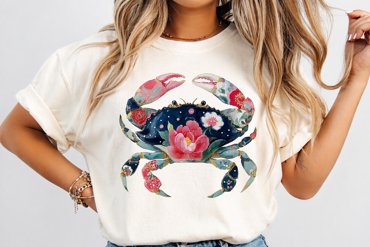 Preppy Summer Crab PNG Clipart, a Seasonal Illustration by Dream Creation (Photo 5 of 8)
