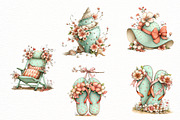 Whimsical summer floral Clipart, an Illustration by Designworld (Thumbnail 5 of 8)