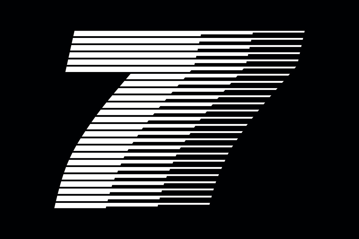 Number 7 speed motion lines logo, a Branding & Logo Template by Leksono (Photo 1 of 2)