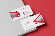 Red Stylish Business Card Template, a Business Card Template by VectStock (Thumbnail 1 of 5)