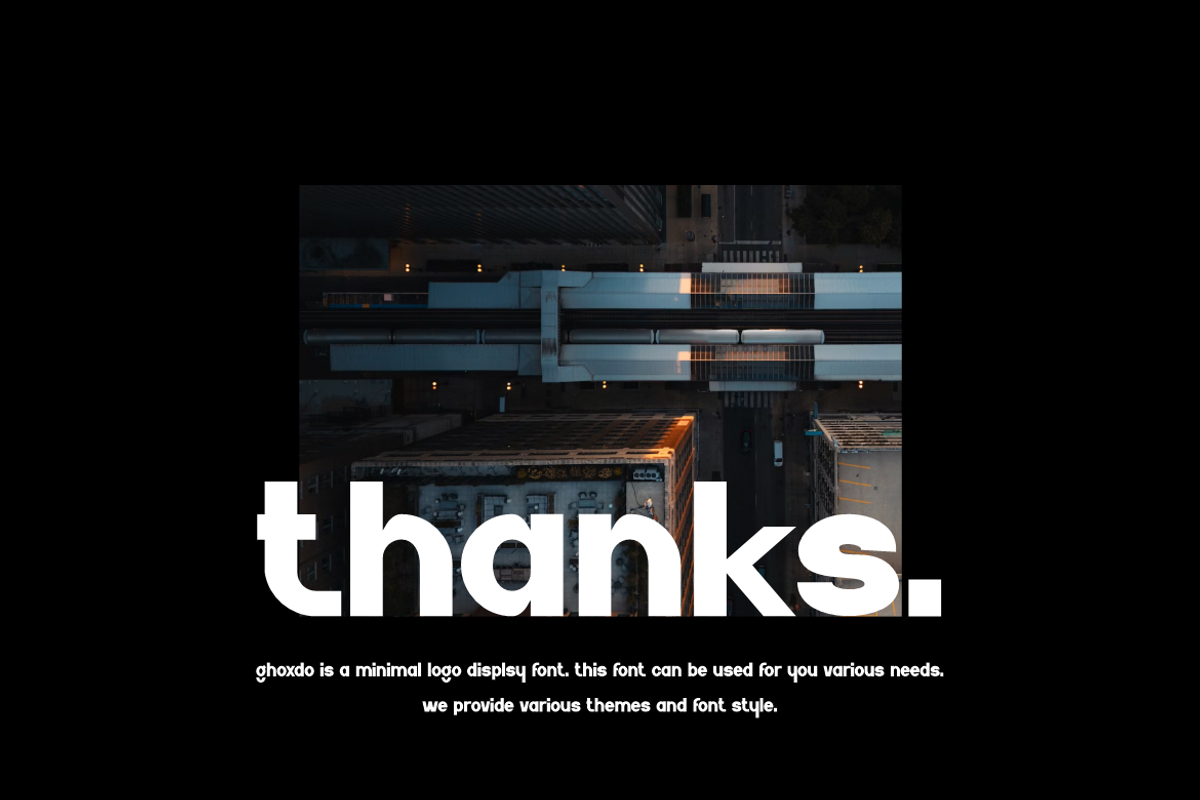 Ghoxdo - Modern Sans Font, a Sans Serif Font by Iqsiart Studio (Photo 6 of 6)