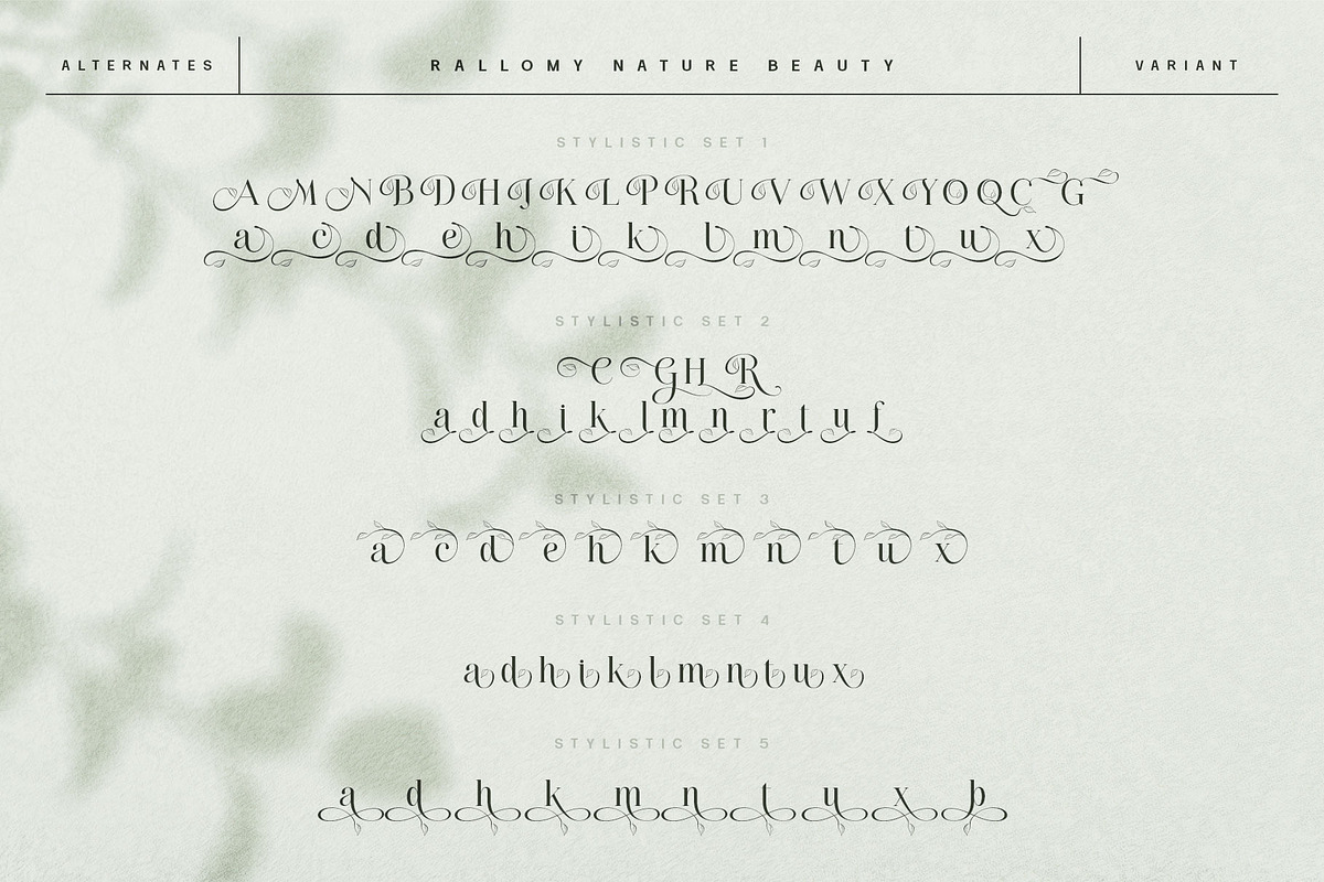 Rallomy Nature Beauty Serif, a Serif Font by alit design (Photo 9 of 15)