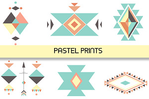 Pastel Aztec Patterns And Prints