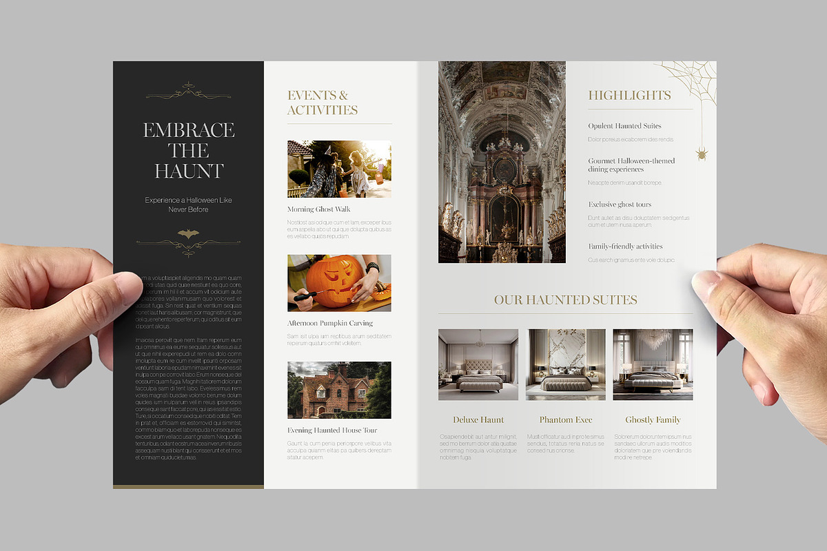Halloween Hotel Mini Brochure Templa, a Brochure Template by BrandPacks (Photo 3 of 5)