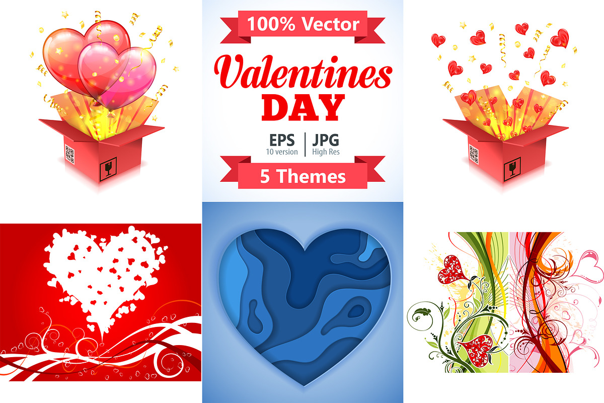 Happy Valentines Day Concepts, a Decorative Illustration by TAlex (Photo 1 of 6)