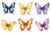 Watercolor Cute Butterfly Clipart, an Illustration by SinaCreation (Thumbnail 5 of 5)