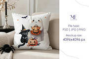 Square Pillow Cushion PSD Mockup, a Household Mockup by Mie Mockup Studio (Thumbnail 5 of 7)