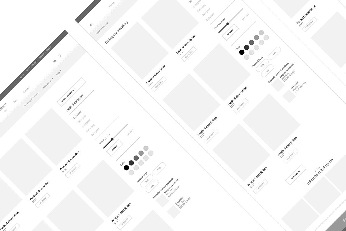 Axure responsive Ecommerce template4, a Wireframe Template by Humble UX (Photo 3 of 5)