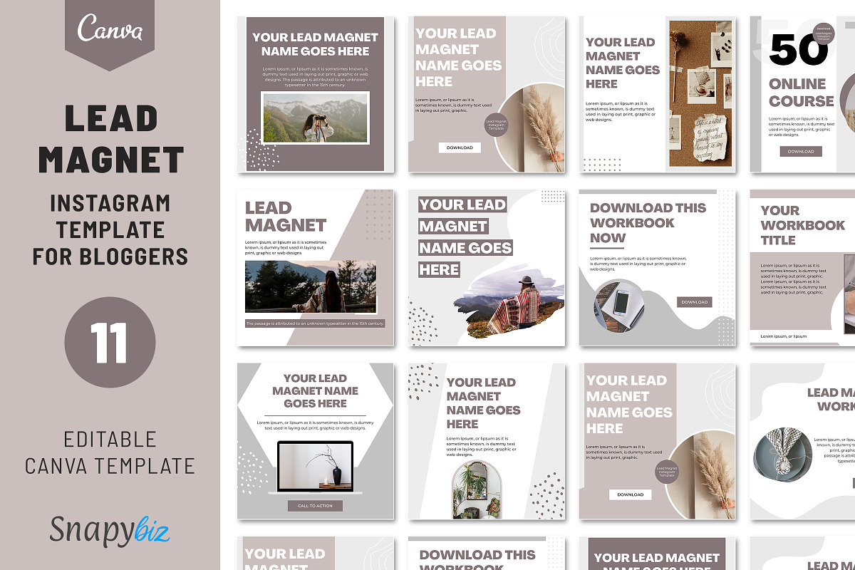 Lead Magnet Templates Canva, a Social Media Template by Snapybiz (Photo 1 of 4)