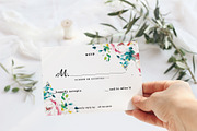 Flower wedding card set, a Card Template by TurquoiseDesign (Thumbnail 1 of 6)