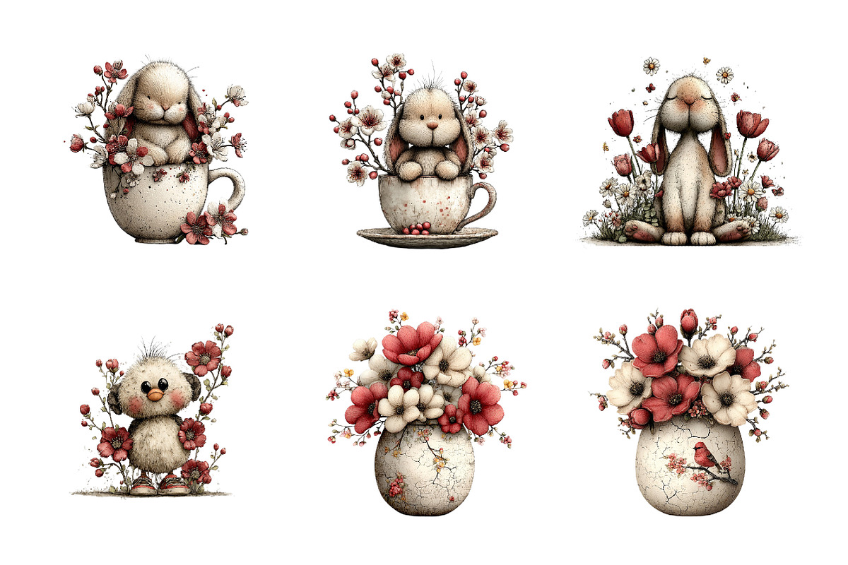 Whimsical Spring Easter Bundle, an Illustration by SinaCreation (Photo 3 of 11)