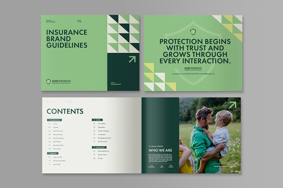 Modern Brand Guidelines Template, a Brochure Template by BrandPacks (Photo 2 of 7)