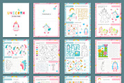 Unicorn Activity pages for kids book, an Education Illustration by Nursery Art (Thumbnail 6 of 9)