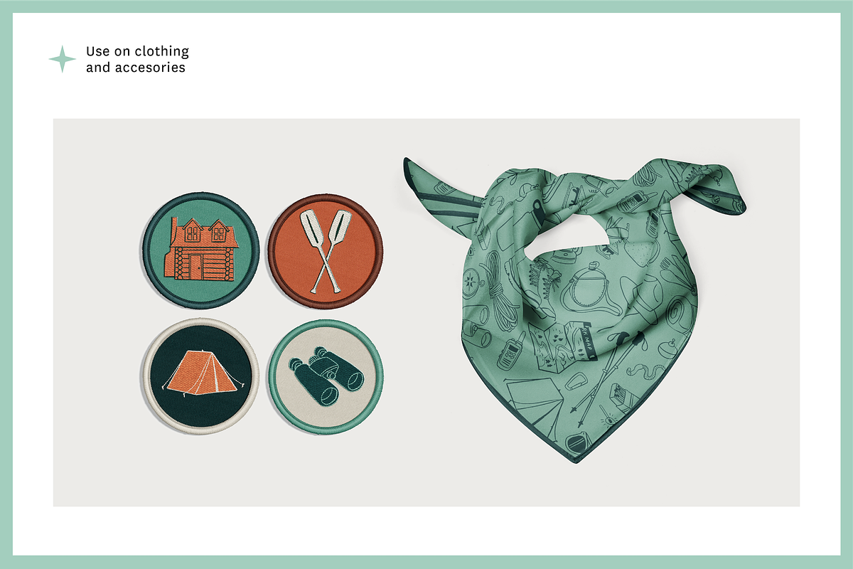 Hand Drawn Camping Illustrations, a Texture Illustration by rabeccky (Photo 5 of 7)